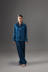Embellished Satin Silk Co-Ord Set