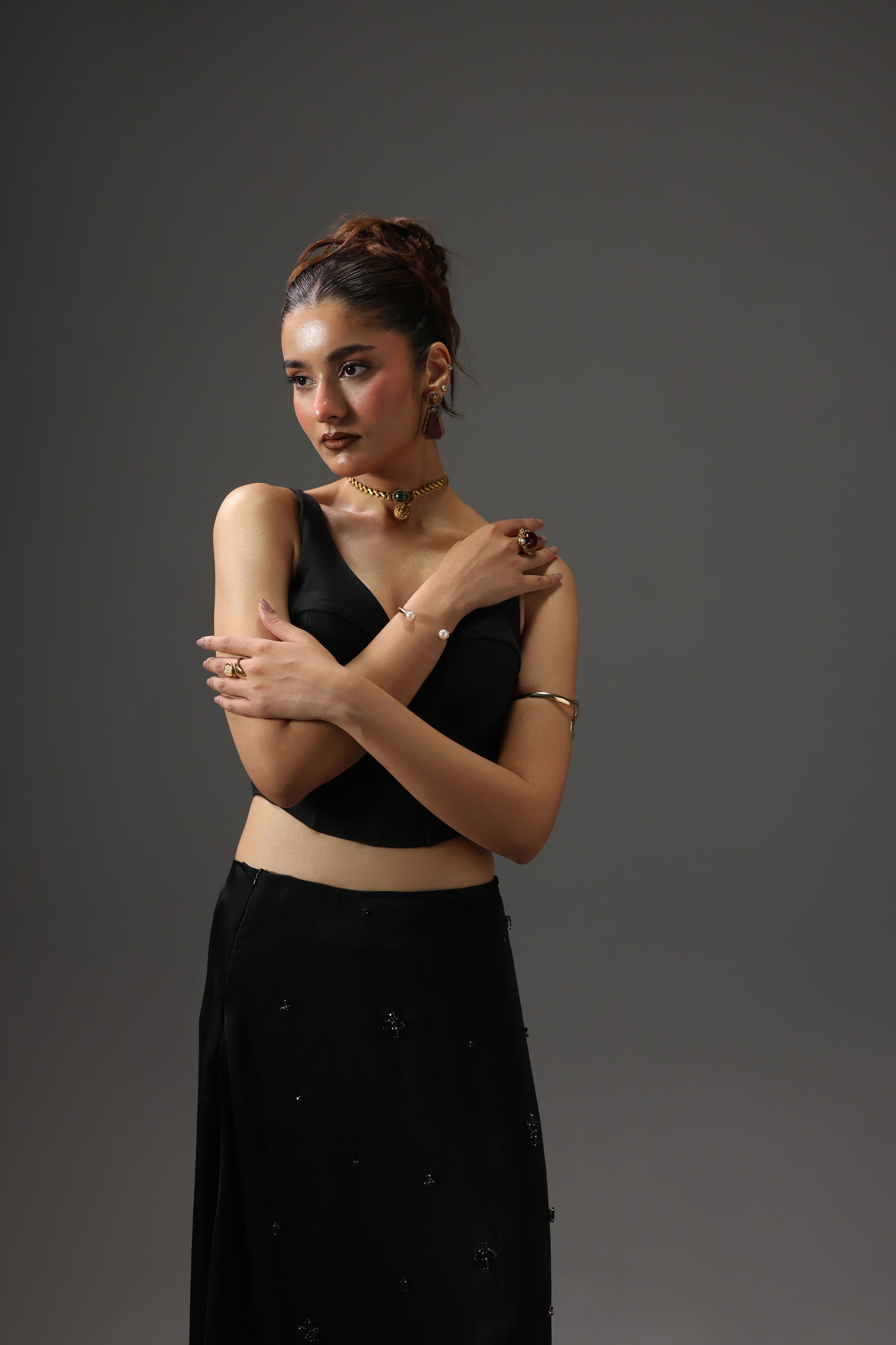 Embellished Maxi Skirt