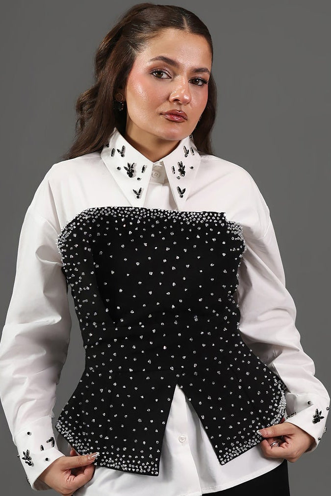 Embellished Crystal Corset