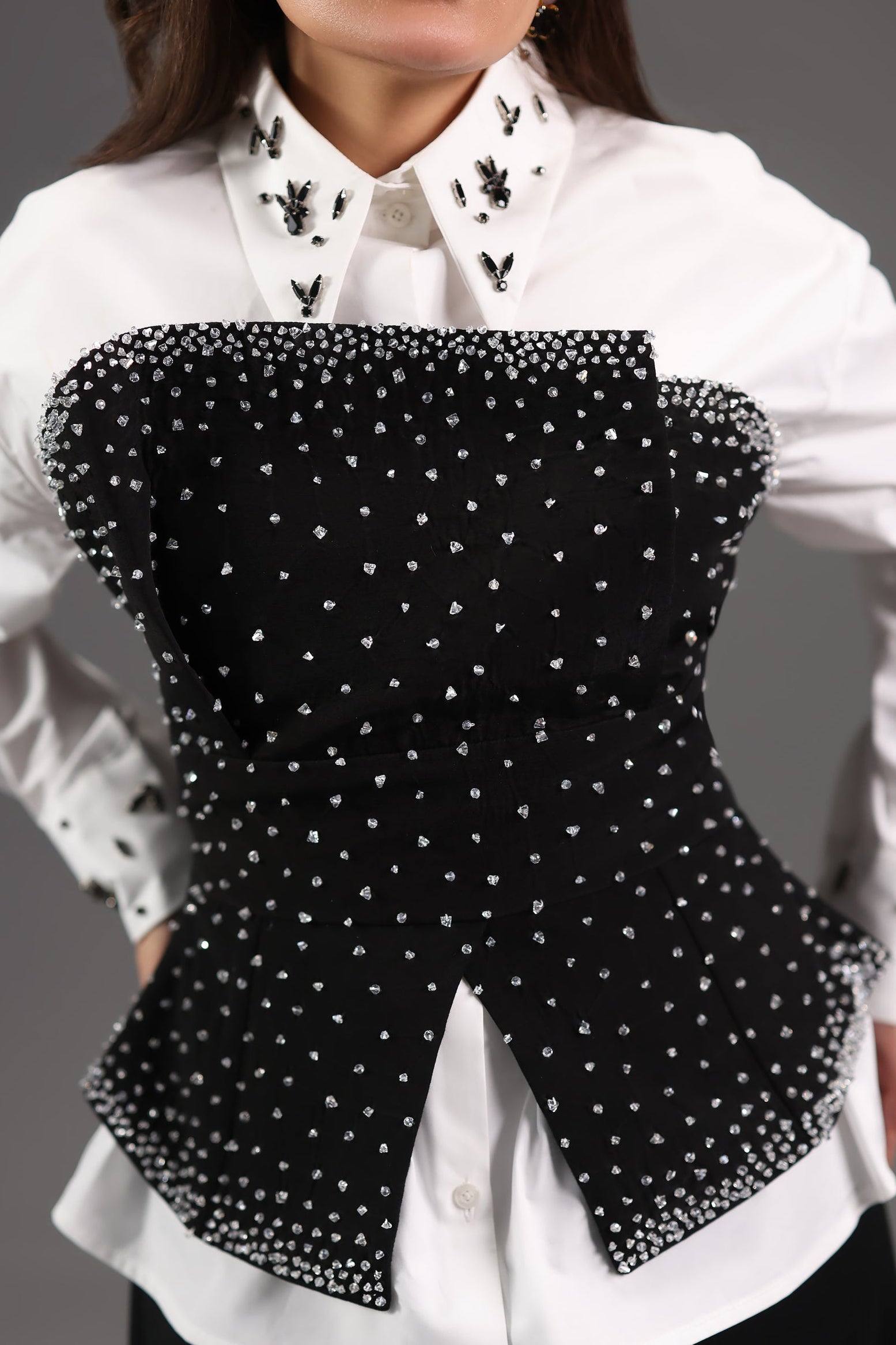 Embellished Crystal Corset