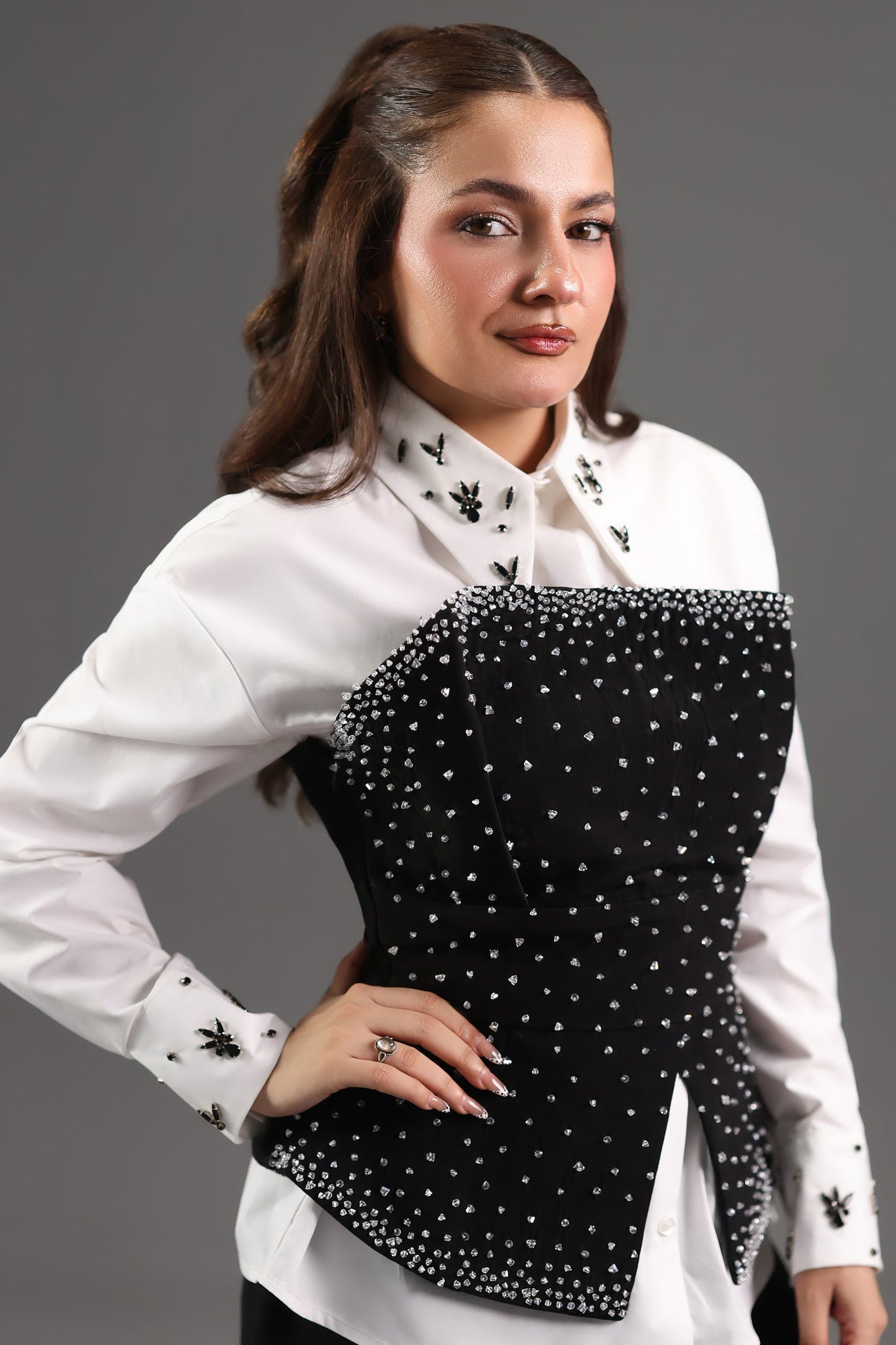 Embellished Crystal Corset