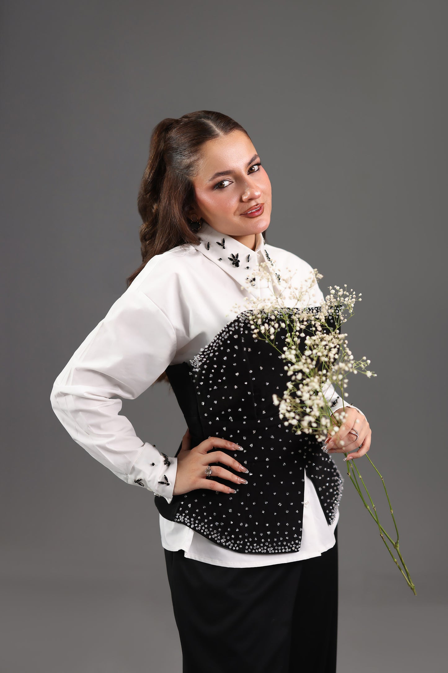 Embellished Crystal Corset