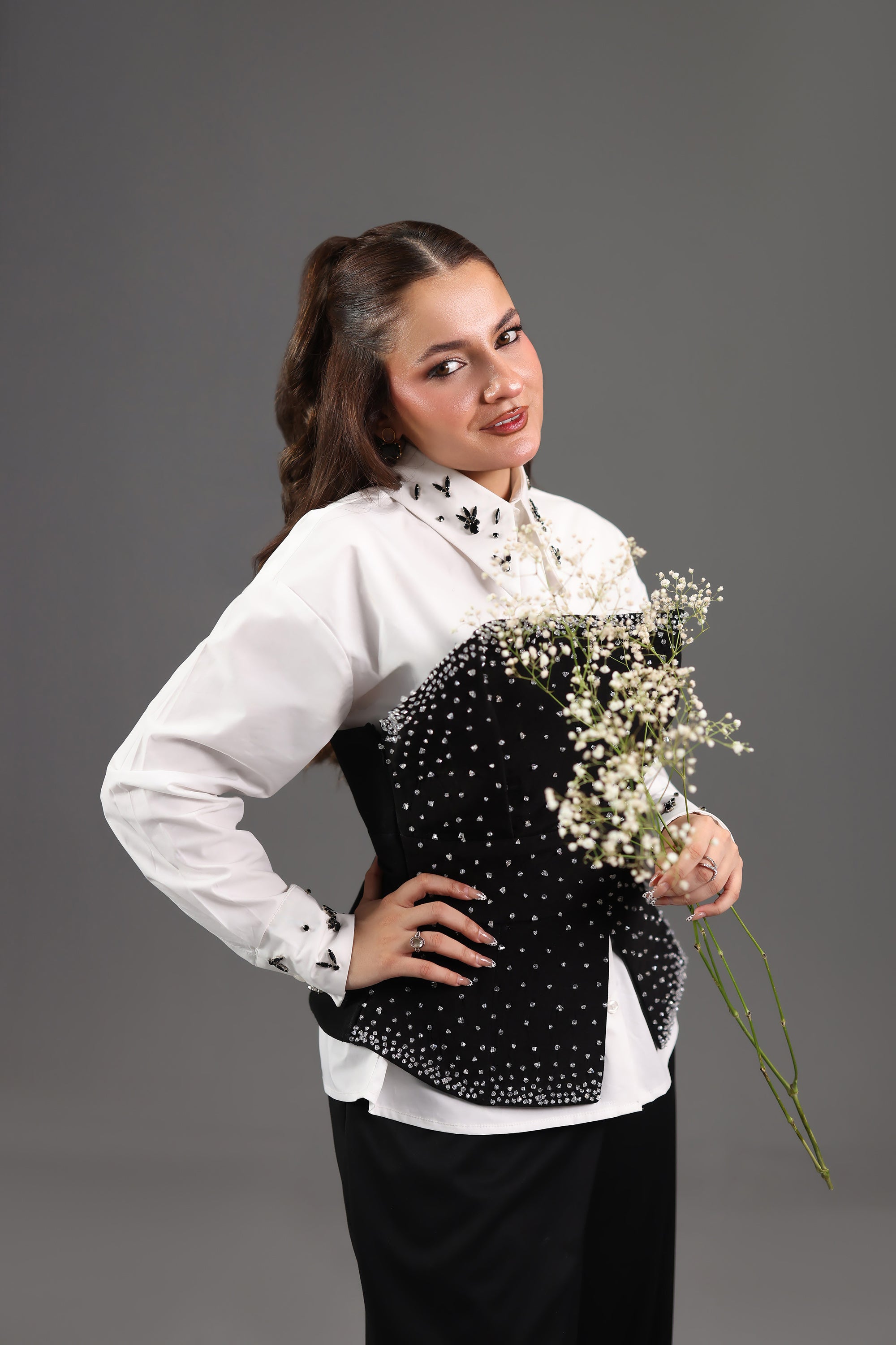 Embellished Crystal Corset