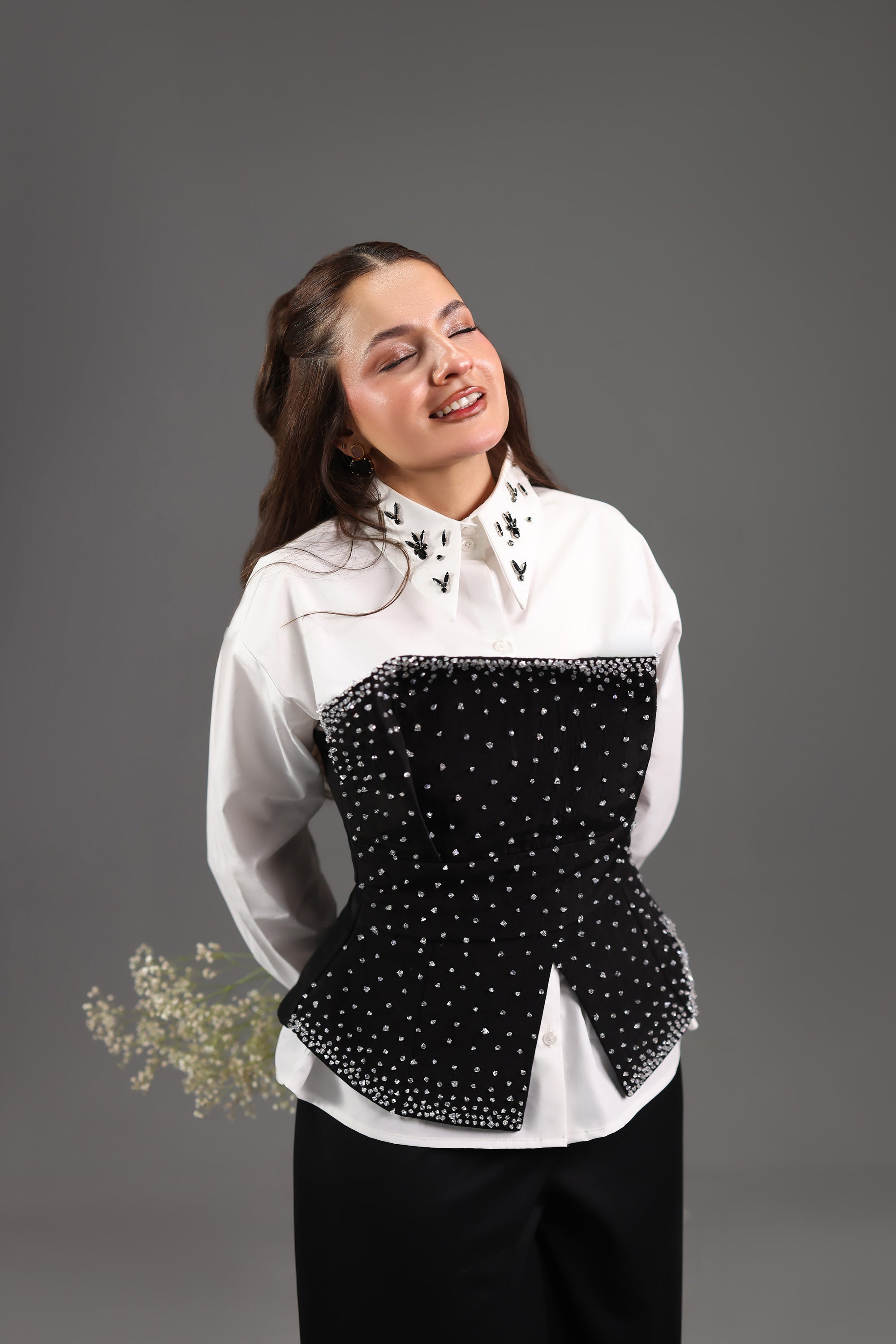 Embellished Crystal Corset
