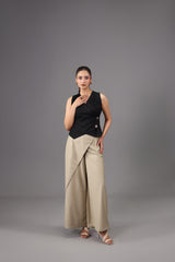 Tailored Black Wrap Vest