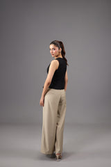Tailored Black Wrap Vest