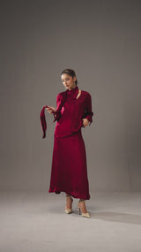 Satin Silk Maxi Skirt