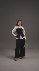 Embellished Point Collar Shirt