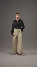 Balloon Sleeve Satin Shirt