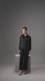 Embellished Satin Silk Pants