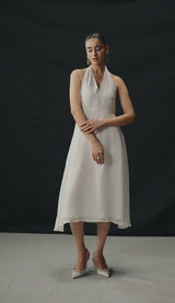 Halter Neck Chiffon Dress