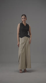 Tailored Black Wrap Vest